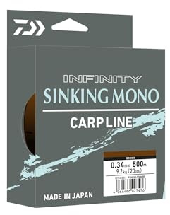 Daiwa Infinity Sinking Mono, Dunkeloliv, Monofile Angelschnur