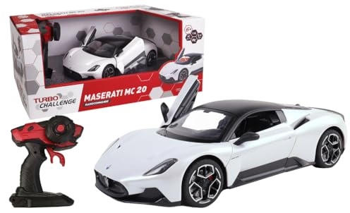 TURBO CHALLENGE - Maserati MC20 - RC Prestige - 1/16 - 098853 - Auto Telecomandata - Bianca - Batterie Non Incluse - Plastica - Giocattolo per Bambini - Regalo - A Partire dai 6 anni