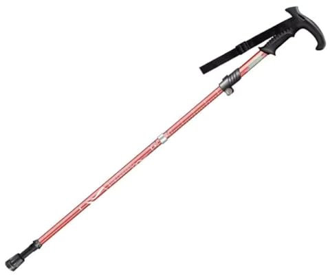 Wanderstöcke For Männer, Wanderstöcke For Frauen, Stoßdämpfungssystem, Trekkingstöcke, Teleskop-Trailrunning-Stöcke, Zusammenklappbare, Ultraleichte Wanderstöcke For Senioren, Trekking(Color:Red,Size: