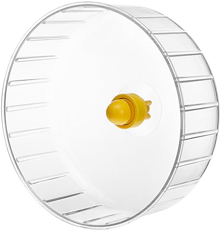 QWORK® Roue Hamster Silencieuse - Diamètre 17 cm - Largeur 6 cm - Roue en Acrylique Transparent pour Petits Rongeurs