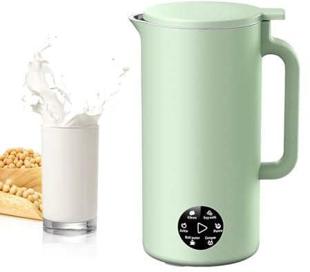 Soy Milk Maker, 350mL Juicer Soy Milk Maker with Stainless Steel Blade, Multi-Function Pot Mixer for Rice/Nuts/Vegetables and Fruits,Green