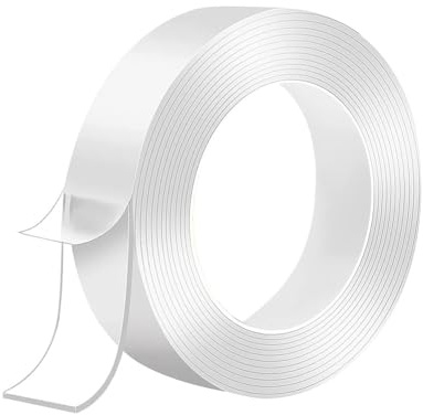 Sheporse Nano cinta adhesiva de doble cara, cinta adhesiva de montaje extraíble transparente multiusos para decoración de pared, cinta adhesiva para pósteres, colgar fotos, alfombras, marcos de fotos