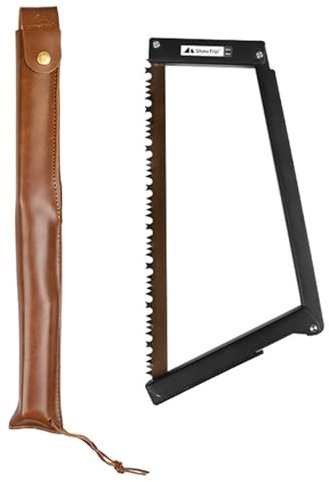 Sega pieghevole Campeggio Sopravvivenza Sega ad arco pieghevole per taglio di alberi in legno secco e bagnato Lama in acciaio al manganese Corpo in nylon alluminio leggero