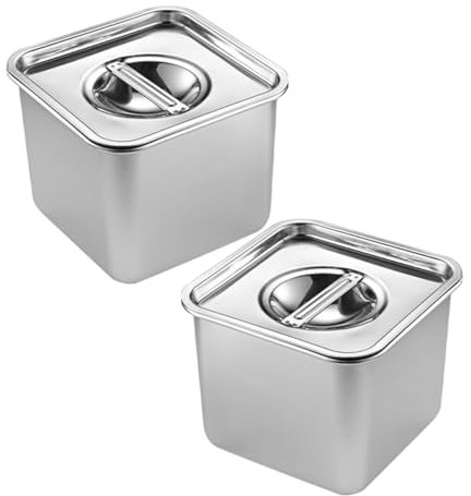 HOLIDYOYO Fuente para Servir Comida Bandeja De Buffet Tapa Metálica 2 Unidades Ideal para Eventos