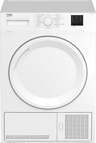 Beko DTKCE90021W 9kg Freestanding Condenser Tumble Dryer – White – Sensor Drying, Timed Programmes, Large Capacity