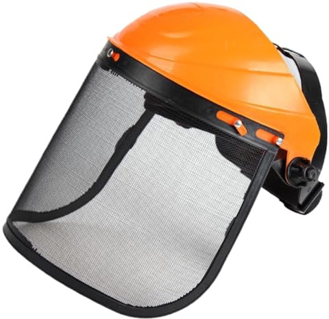 Dorccsi Visière de protection pour le désherbage, visière de protection intégrale réglable avec rembourrage en éponge, respirante, résistante aux éclaboussures, en maille pour le jardinage, compl