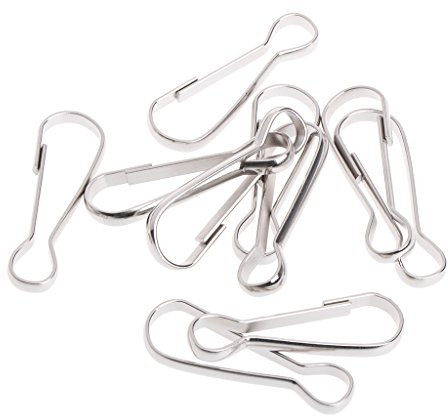 TSMORY 10 ganci per giocattoli per uccelli, in acciaio inox, connettori antiruggine per appendere altalena nido mangiatoia per frutta