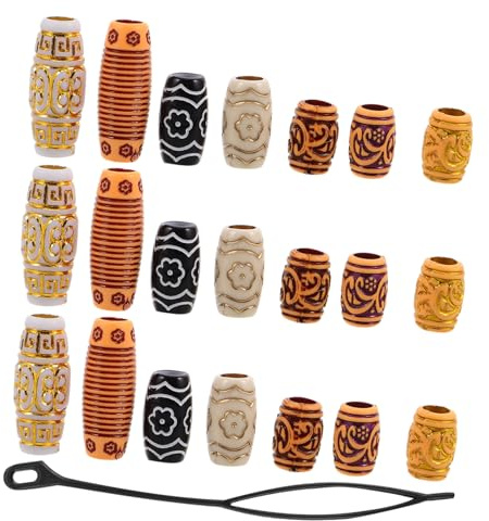 PACKOVE 38 Stück Haarschmuck Ringe und Perlen für Zöpfe für Partys Festivals und Täglichen Gebrauch Schnelle Diy Haar Clips und Ringe