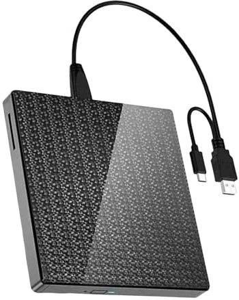 MARCBUSE Externe USB-3.0-Hülle mit Port-Hubs und Kartenleser, 5 Gbit/s, schnelle Übertragung, Plug & Play, für PC/Laptop/Desktop, stoßfestes Gehäuse für externe DVD-Brenner