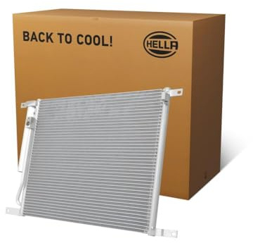 HELLA 8FC 366 221-271 Condensador, aire acondicionado - Tubos refrigerantes paralelo - Aluminio - con juntas - con secador