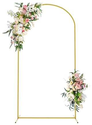 Glitzer Gestell Bogen für Ballons 150x65cm | Metall Gold Ständer für Dekoration | Wand Hintergrund Hochzeit und Geburtstag