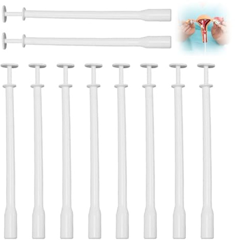 YAPKOLV Lot de 10 applicateurs pour soins intimes, adapté à l'utilisation vaginale, compatible avec ovules Vagisan Lactate et Menoelle