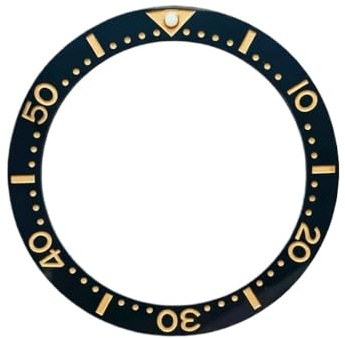 ROUHO 39,7mm Inserto Bisel Reloj Cerámica Reemplazo Anillo Pulido Incrustación Esfera Plana Cronómetro 31,5mm para Seiko-A2