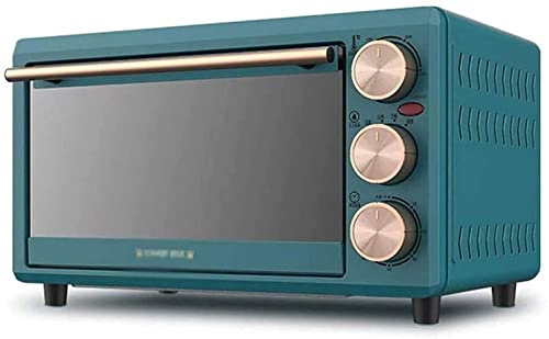 horno de sobremesa, Mini horno de 16L, eléctrico con puerta doble cristal recirculación 3D fácil limpiar y hornear pasteles pan