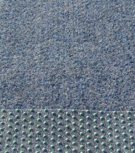 Kunstrasen, Rasenteppich, 100 cm Breite, Farbe blau-grau (1000 x 100 cm)