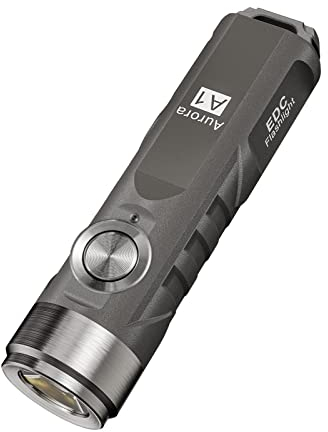 RovyVon A1 Keychain Torch, 650 Lumen LED EDC Flashlights Rechargeable, Small Keyring Torch, Five Modes Water Resistant Tiny Pocket Torch for Everyday Carry, Camping, Hiking, Hunting, Running