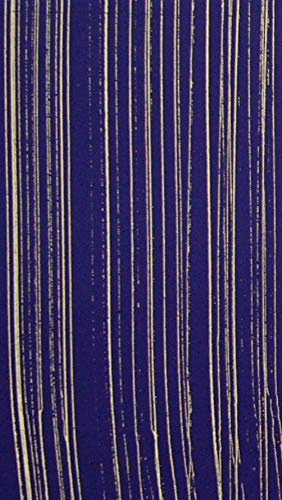 Wachsverzierfolien gestreift Anzahl 1 Stück, Größe 225 x 90 mm, Farbe dunkelblau/gold