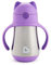 Munchkin Stainless Steel Straw Cup | Cool Cat Design |BPA Free Baby & Toddler Sippy Cup| Non Spill Cup | Drinking Bottle with Straw | 237 ml | Purple