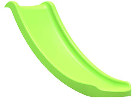 Rebo® Universal Children’s Plastic Garden Wave Slides - 1.2m / 4ft Light Green Slide | OutdoorToys | Gentle Wave Shape, Quick and Easy Installation, Plastic