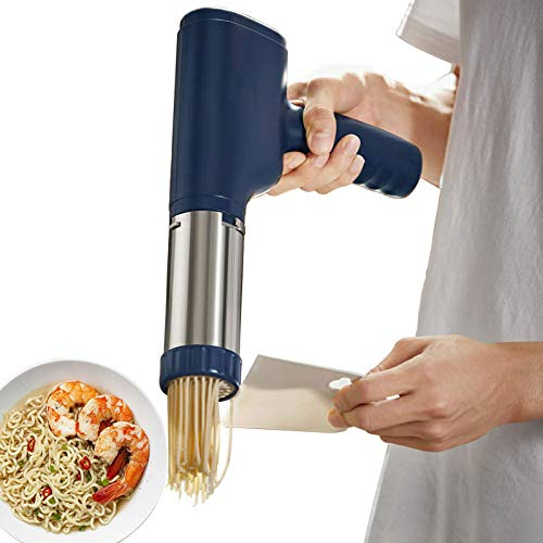 APOE Torchio per Pasta Fresca Elettrico, Macchina per la Pasta Fresca Elettrica, Pasta Maker, Passatelli Attrezzo Torchietto per Passatelli, Ricaricabile, Noodle Maker con 3 Stampi