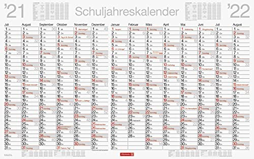 BRUNNEN 1070113002 Lehrerkalender/Termin- & Unterrichtsplaner 2021/2022 abwischbar, 1 Seite = 14 Monate, 75 x 47 cm, Karton