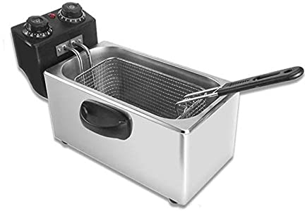 Friteuse électrique, Petite Friteuse, Mini Friteuse électrique à Température Constante En Acier Inoxydable, Poulet Frit Et Frites,4L