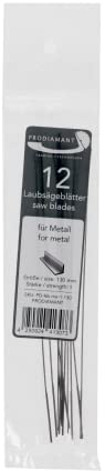 PRODIAMANT Lama per sega a traforo misura 1 fine, per metallo, 12 pezzi, 130 mm, Made in Germany