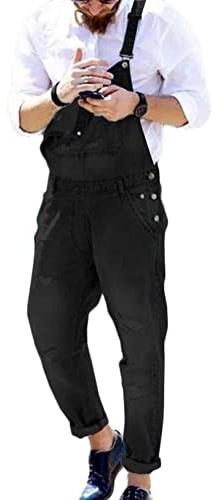 ORANDESIGNE Herren Denim Latzhose Overalls Jeanshose Männer Cargo Jeans Retro Jumpsuit Arbeitshose Blau Arbeitslatzhosen Loose Fit Latzanzug Jumpsuit