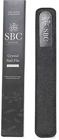 SBC Skincare Crystal Nail File, Long Lasting Nail File With Felt Pouch