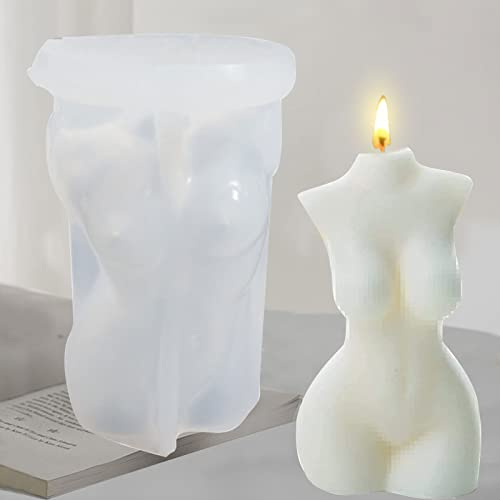 Kerzenform Silikon, DIY Körper Kerze Silikonform, 3D Körper Art Kerzenform, Soap Kerze Form 3D Frauen körper Form DIY Fertigkeit Dekorieren für Handarbeit Ornamente Duftkerze, Leicht zu Trennen
