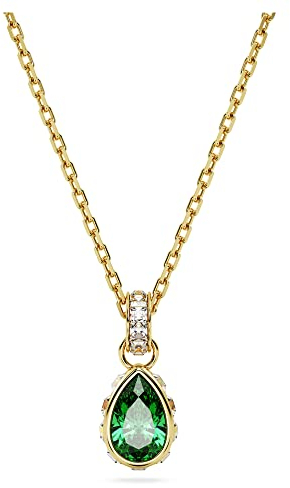 Swarovski Pendente Stilla, Taglio Pear, Verde, Placcato color oro