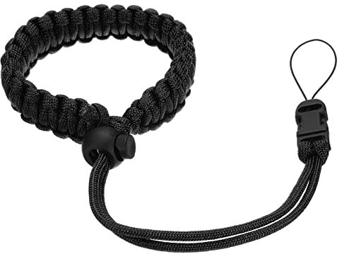 PATIKIL Camera Wrist Straps, Polyester Adjustable Paracord Paracord Braided Strap with Quick-Release Connector for DSLR Mirrorless Camcorder, Black