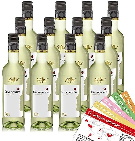 Käfer Chardonnay IGP, trocken, sortenreines Weinpaket + VINOX Winecards (12x0,25l)