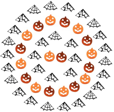 OFFSCH Gruselige Halloween 2er-pack Kürbis Spinne Konfetti Tischdekoration Pailletten