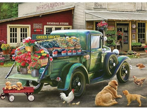 Cobble Hill - 35 Piece Jigsaw Puzzle - Green Grocer - Perfect For Both Older & Younger Puzzlers - Ideal For Travel - Delightful Gift Idea