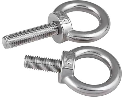 Ringösenmuttern, Ringösenschrauben, Edelstahl-Augenschrauben, 2er-Pack M10/M12/M14/M16/M18/M20/M24 Schulter-Augenschrauben, robuste Ringschrauben, Schrauben in Ösenhaken for Hebering-Augenschraubengew