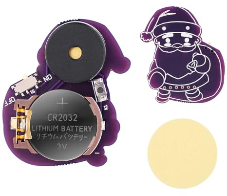 BTFO Appareils à Bruit de Cricket, Machine à Bruit de Style Père Noël Articles à Bruit de Cricket avec 16 Sons Générateur de Bips Sonores Cachés pour Fête à l'École à la Maison (Violet)