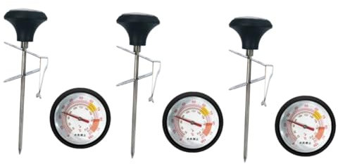 Amosfun 3 Sätze Milch Grill temperatur kitchen thermometer küche thermometer Lebensmittelthermometer digital Sahnethermometer Professionelles Fleischthermometer Pizza-Thermometer Silver