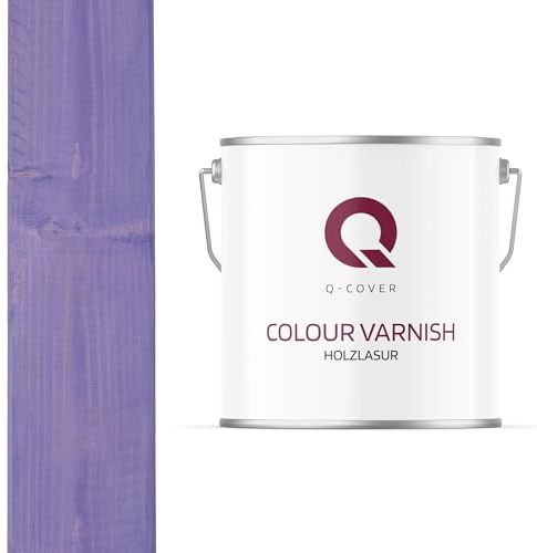 Q-COVER Lasura per legno 5 L Blu lavanda | Protezione del legno | Impregnante all’acqua satinato | Interno & Esterno | Effetto perlante