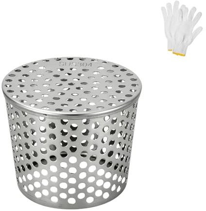 Rejilla Desague Jardin, Rejilla Desague Terraza Acero Inoxidable Plateado Tapa Terraza Cubierta Antihojas para Canalones, Ideal para Tejados y Cobertizos(140-160mm/5.51-6.3in)