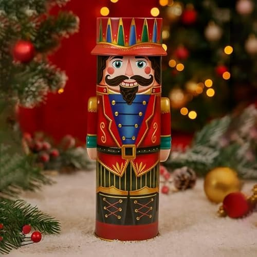 Christmas Nutcracker Soldier Shortbread Biscuits - Festive Nutcracker Biscuit Tin Filled with Scottish Shortbread Cookies 135g. Great Christmas Gifts for Kids, Stocking Fillers