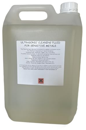 Ultrasonic Cleaning Fluid For Sensitive Metals Sonic Solution Cleaner (5 Litre)