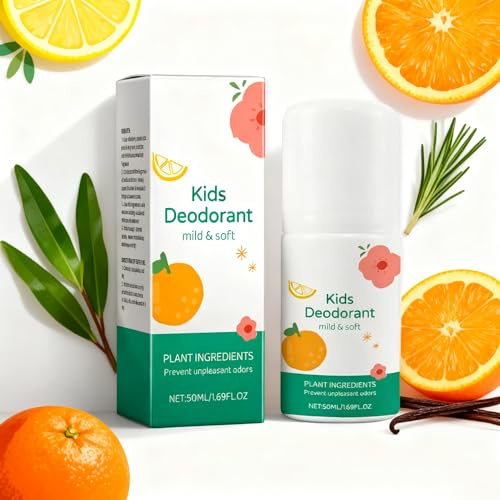 Desodorante Natural, 50ml Vainilla Citrus Roll On Perfume Desodorante, Botella de Perfume Portátil Roll Fragante, Desodorante Corporal, Proteger la Piel Piel Seca, Cuidado Hidratante de la Piel (1)