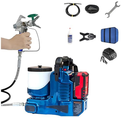 Pistola Airless Professionale 500w,6 Velocità Regolabili, Serbatoio Da 1,2 L,Spruzzatore Di Vernice Da 1,1 L/Min, Utilizzato per Mobili