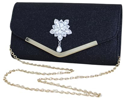 Clutch Bag - Kvällsväskor | Bröllopsväska med avtagbar kedjerem | Kvinnors aftonplånböcker | Damplånböcker kompakt förvaring med magnetisk stängning