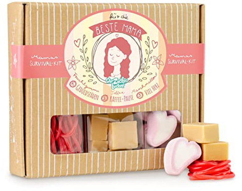 Mamas Survival Kit - Süßigkeiten Geschenkbox für die Beste Mama zum Muttertag