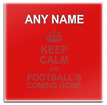 Glasuntersetzer mit englischem Schriftzug Keep Calm Coming Home, 4 Stück