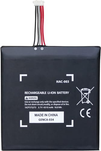 OSTENT 3.7V 4310mAh Rechargeable Battery Pack Replacement for Nintendo Switch Gamepad HAC-003