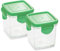 Genius Nicer Dicer Quick Auffangbehälter inkl. Frischhaltedeckel in grün 200ml (4 Teile) Auffangbox Auffangdose Dose - zum Hineinschneiden, Aufbewahren und Transportieren