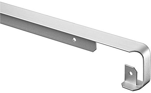 NORDLINGER PRO Profil Jonction Angle Plan de Travail Aluminium, 670 mm x 28 mm, Gris Alu, Bord Droit Rayon 0/2 mm